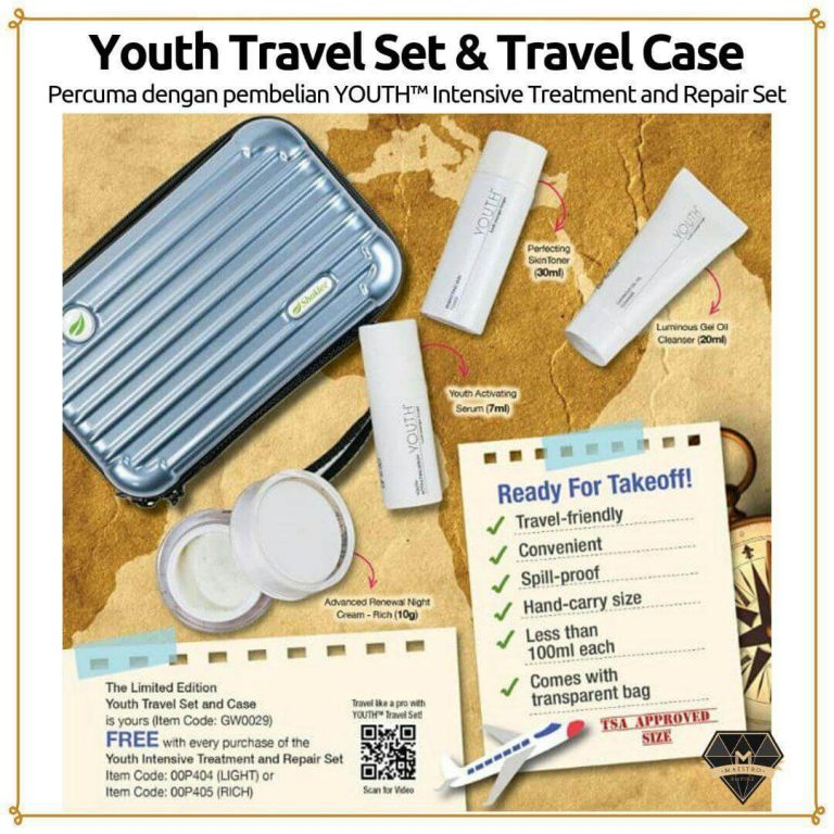 Youth Travel Set & Travel Case percuma